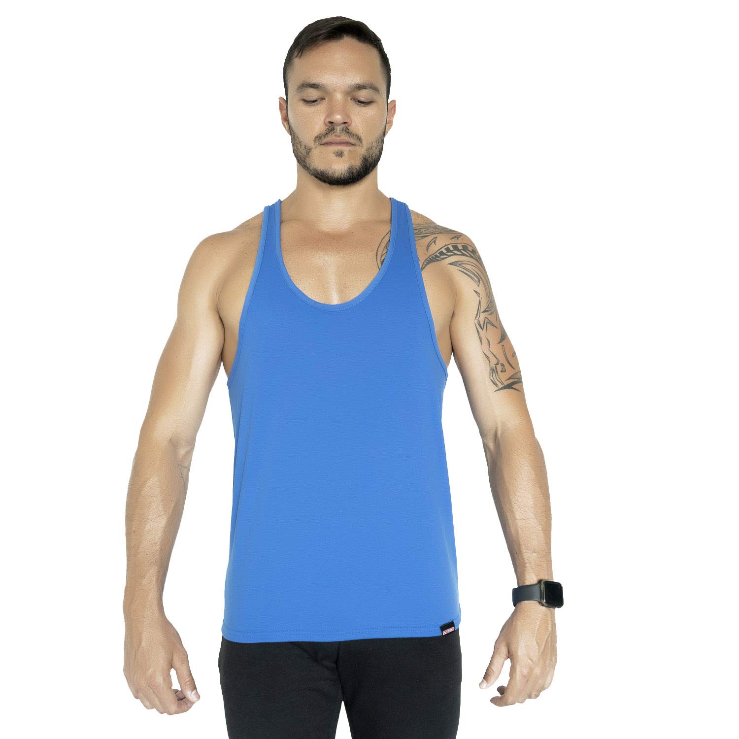 Gym Rabbit Bodybuilding Stringer Gym Singlets for Men - Weight-Training Racerback Tank Top (Blue, X-Large) - Perfect for Powerlifting, CrossFit & Muscle Training Workouts