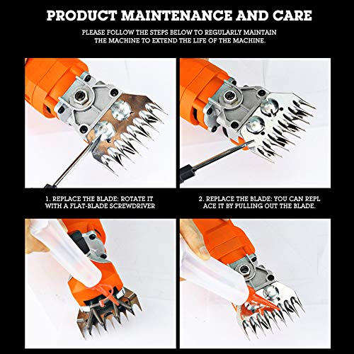 Stainless Steel Sheep Shears Blades - Replacement Shearing Combs & Cutters for Goats & Sheep (9 Tooth Straight Swing Blade) - Perfect for Livestock Grooming & Professional Animal Hair Trimming
