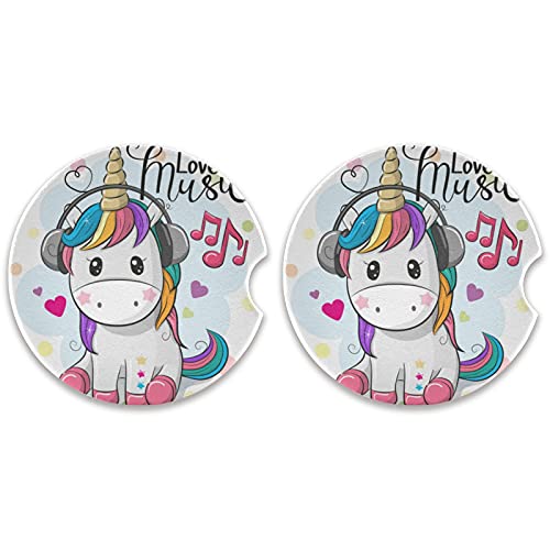 Cute Unicorn With Headphones