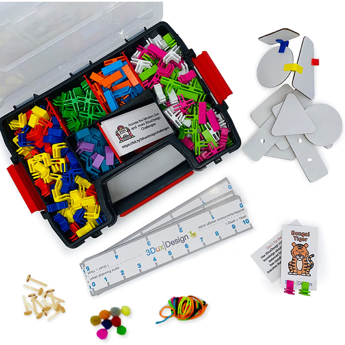 GOBOX Classroom Set - 24-Piece School Supplies Kit with Pencils, Erasers, Rulers & More - Perfect for Teachers, Students & Back to School Essentials