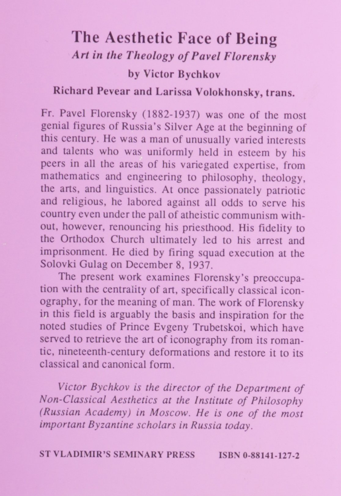 Pavel Florensky's Theological Art Book for Christian Study