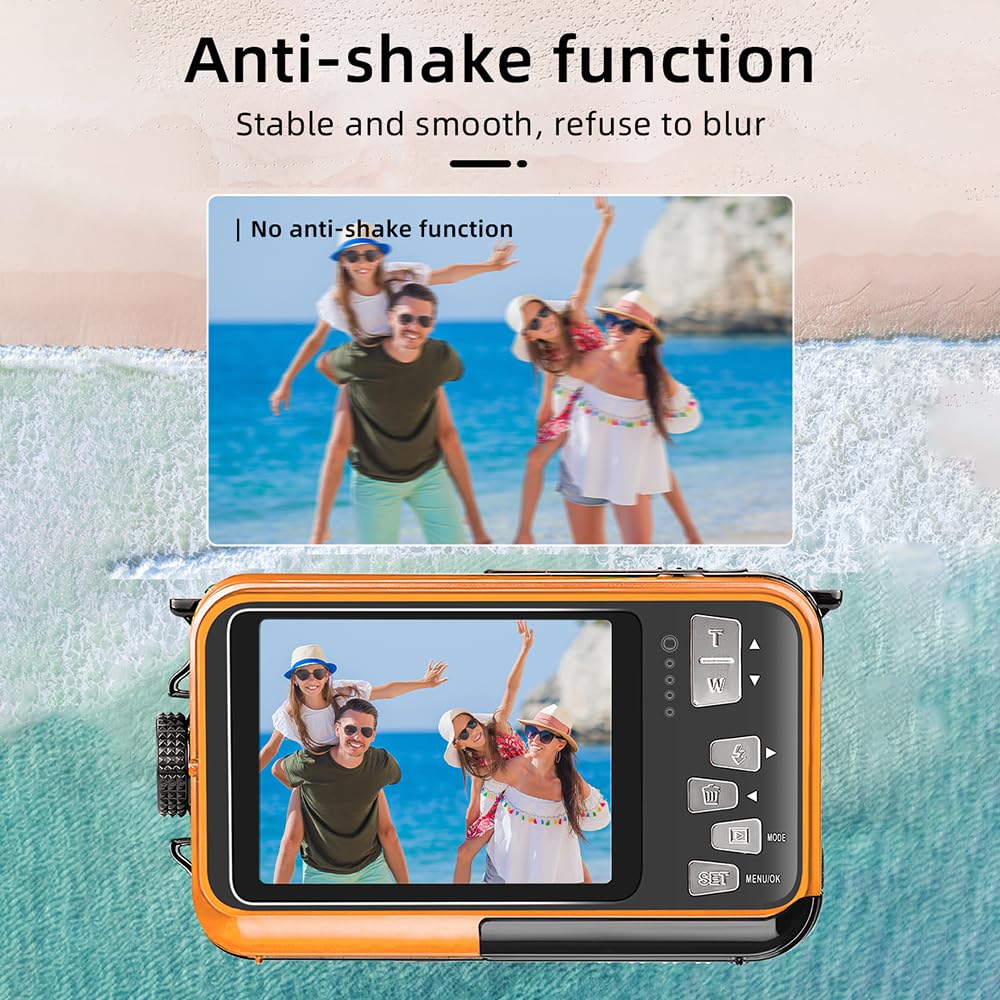 Rechargeable 1080P Ultra HD Waterproof Action Camera - 30MP Sports Camera with 2.7in TFT Screen | Portable Mini Video Camera for Diving, Surfing, Cycling & Outdoor Adventures