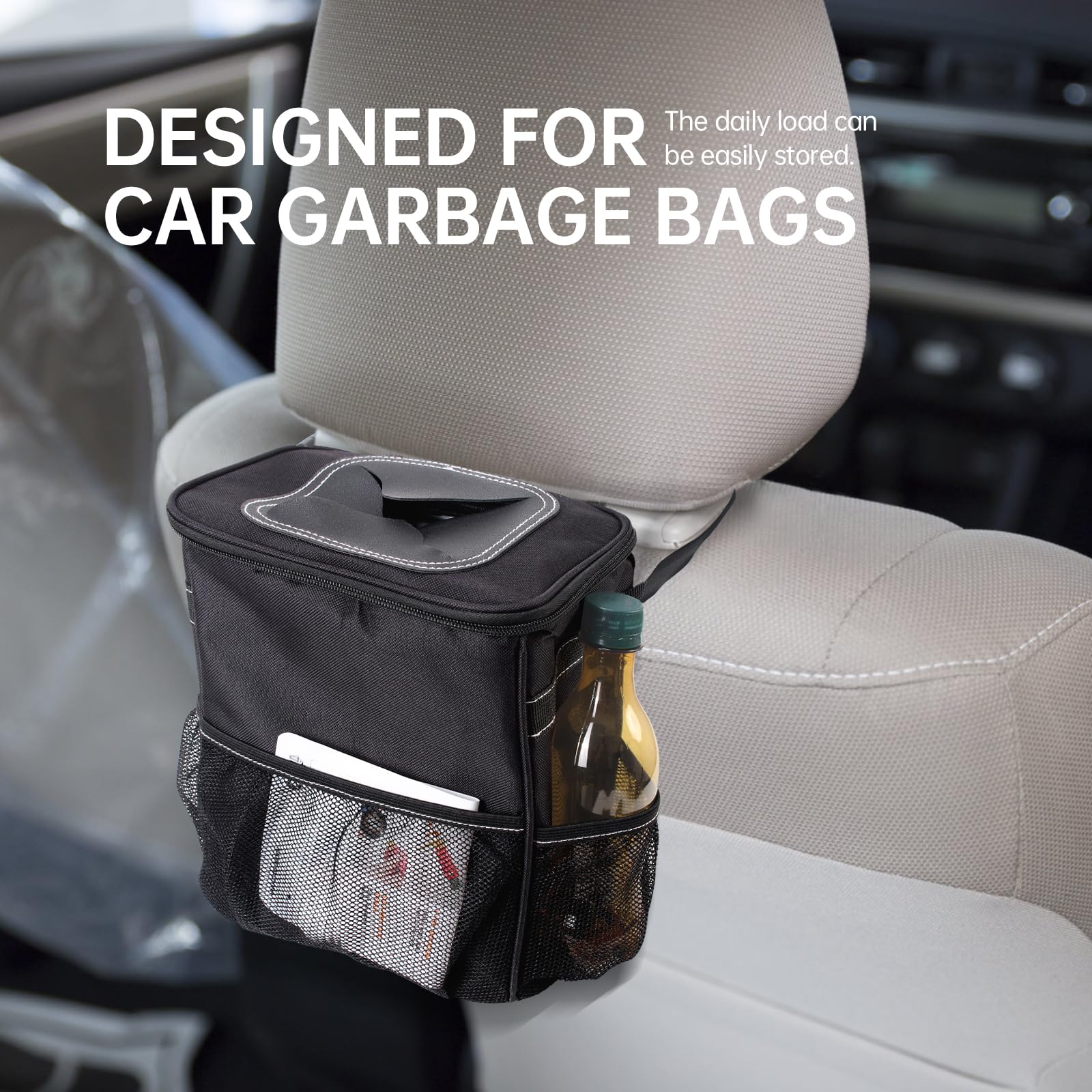 75-Pack Car Trash Can Bags - Leakproof Auto Garbage Bins for Sedan, SUV, Truck | Perfect for Road Trips, Commuting & Family Travel