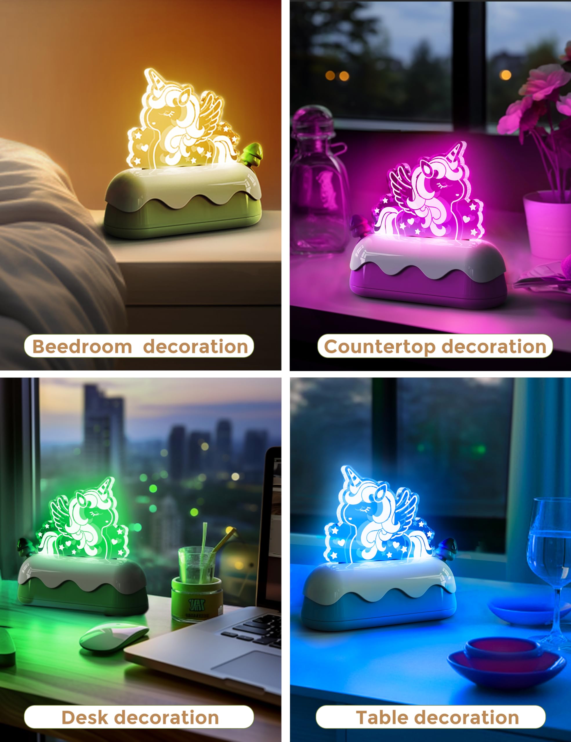 L LOHAS LED Cute Toaster Night Light for Kids - Rechargeable Kawaii Horse Desk Lamp, Bedroom Decor for Nursery, Dining Room - Perfect Night Light Gift for Boys & Girls (Ideal for Bedtime, Study & Relaxation)