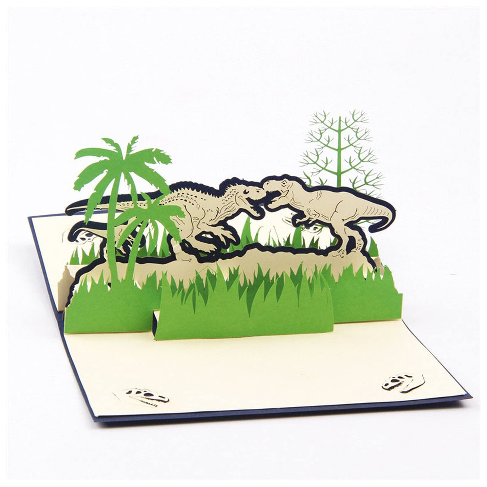 3D Laser Dinosaur Greeting Card - Birthday Gift for Kids & Parties