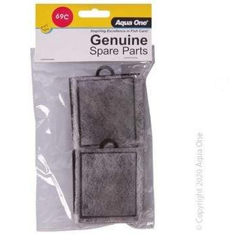 Aqua One Carbon Cartridge 2 Pack for AquaStart 340 Fish Tank Filter - Replacement Water Filter Cartridges for Clean & Clear Aquarium Water - Perfect for Freshwater & Small Fish Tanks