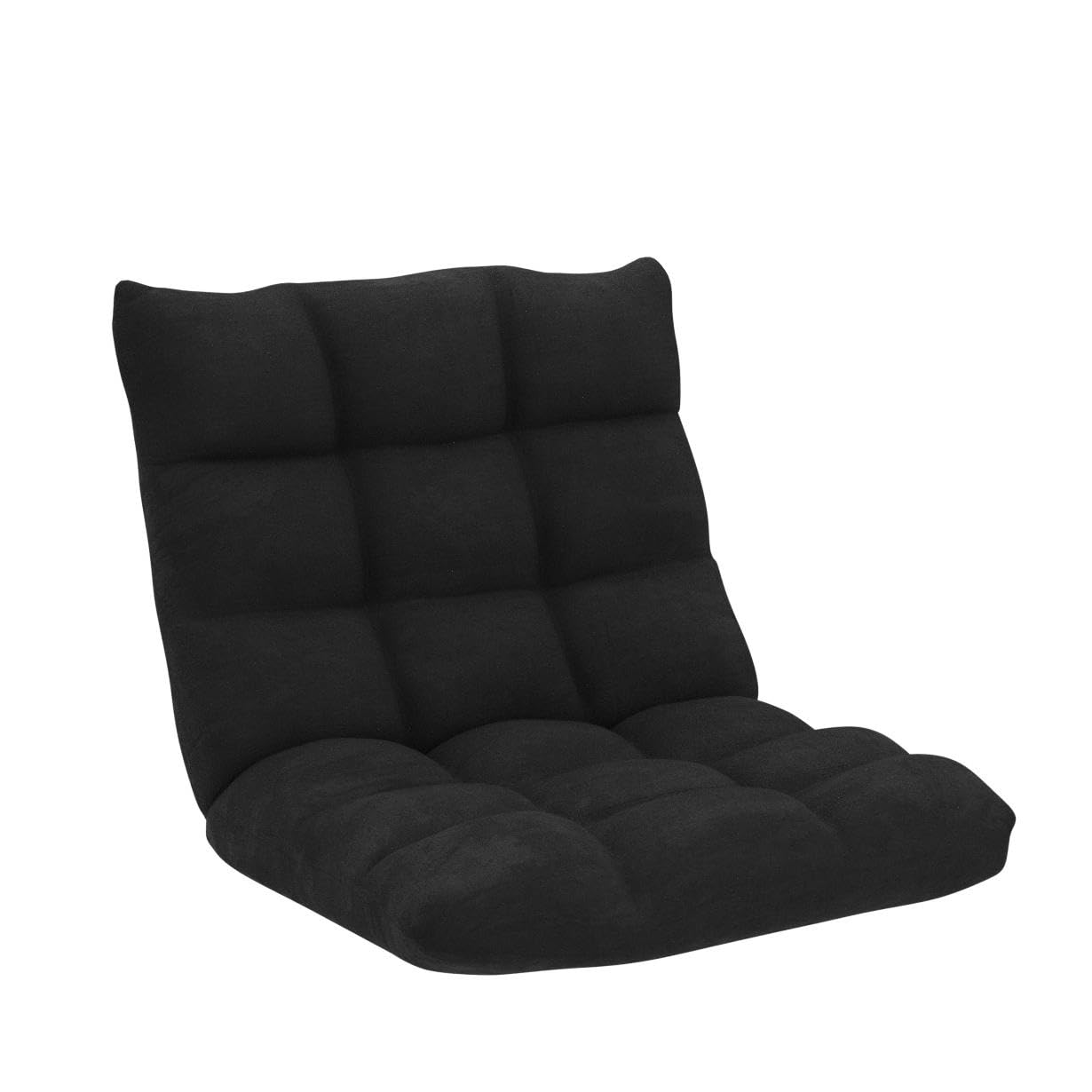COSTWAY Adjustable Gaming Chair with Lumbar Support - Ergonomic Video Game Chair for Adults & Kids - Alloy Steel Frame & Soft Coral Fleece - Perfect for Gaming, Reading & Living Room Relaxation - Black Recliner Lounge Chair