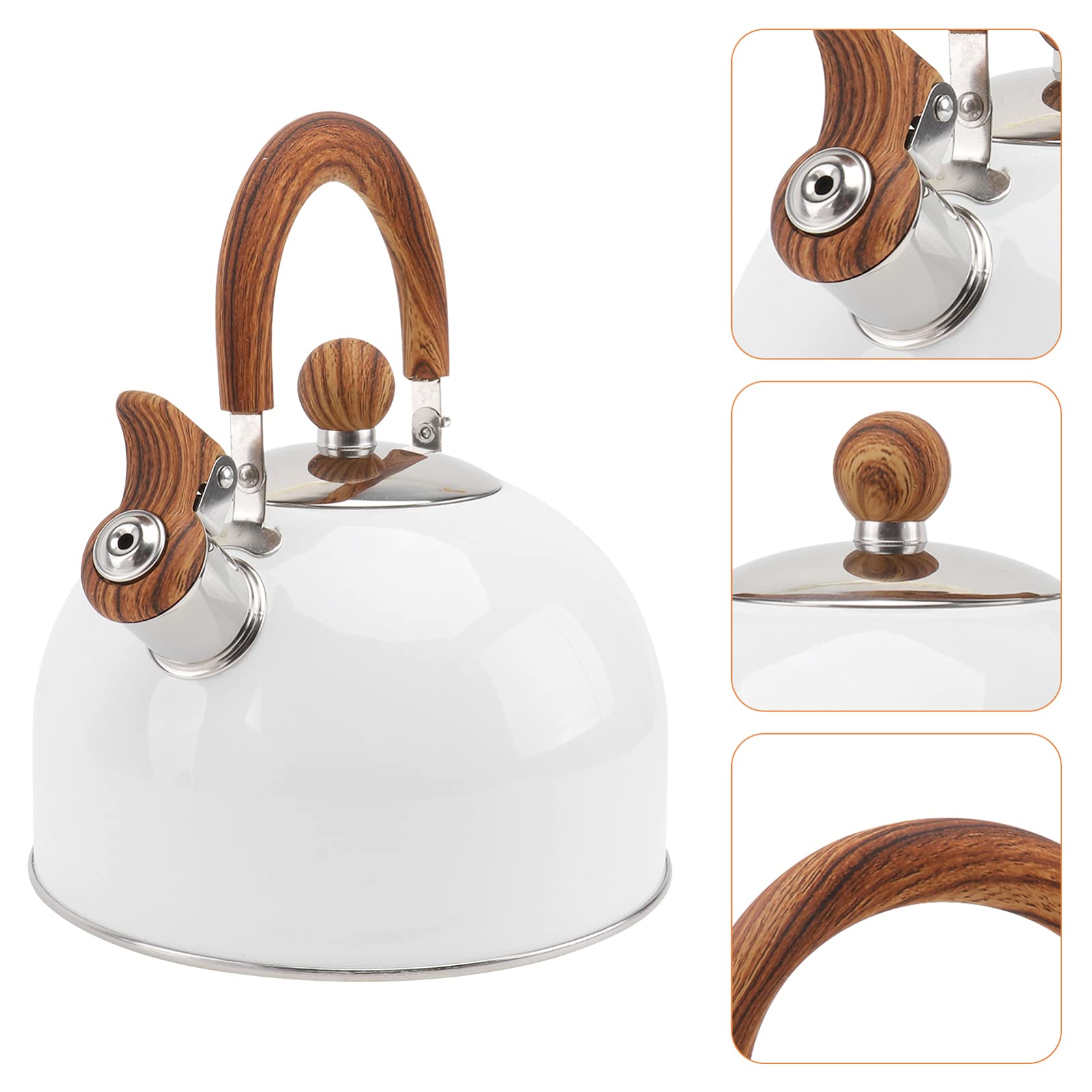 **Cabilock 1-Piece Stainless Steel Whistling Tea Kettle - Stovetop Water Boiler for Home & Kitchen - Perfect for Tea, Coffee & Cooking**