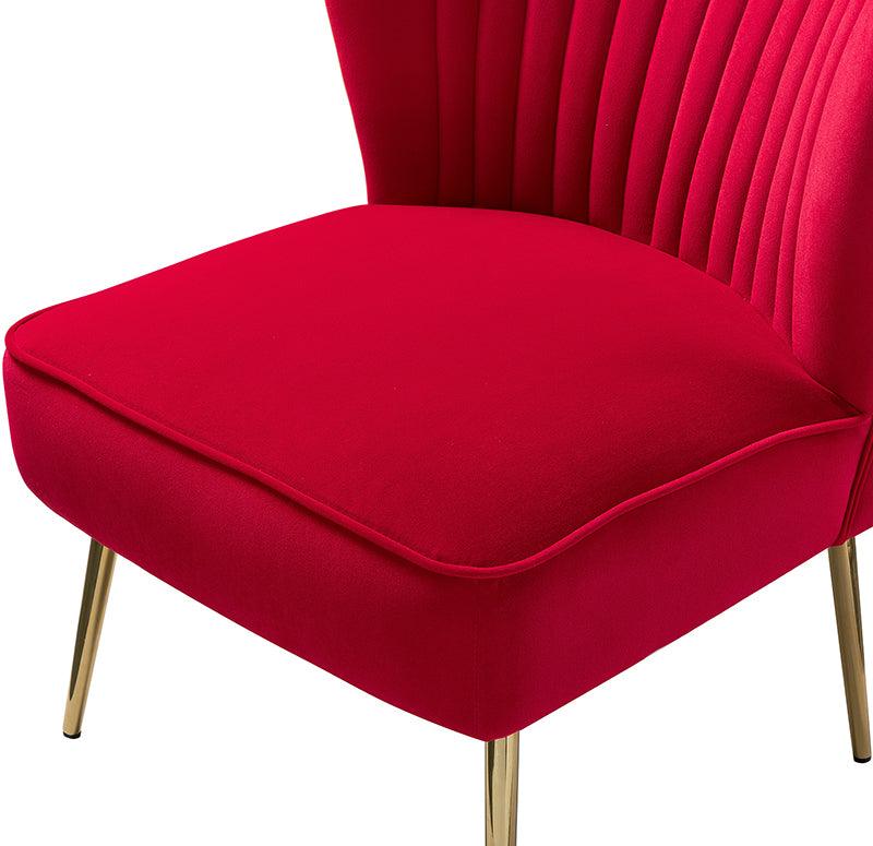 Lola Velvet Side Chair - Modern Upholstered Accent Chair for Living Room, Bedroom & Office - Soft Velvet Fabric with Sturdy Wooden Legs - Perfect for Dining, Lounge & Home Decor