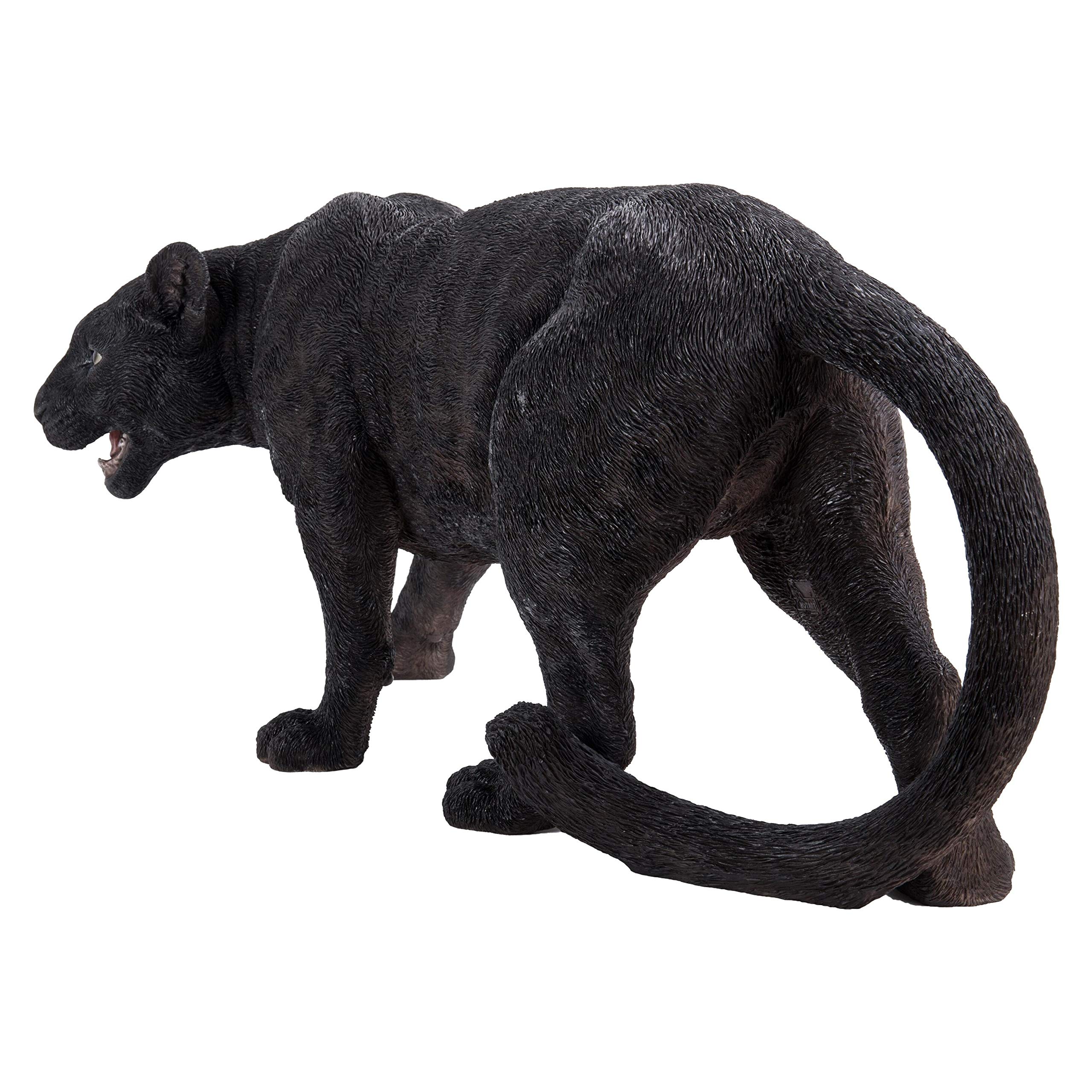 Hi-Line Gift 87696-A Black Panther Stalking Statue - Realistic Panther Sculpture for Home Decor, Office Display & Jungle-Themed Gifts