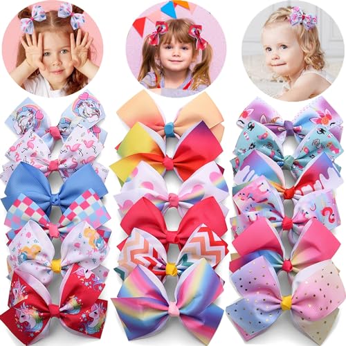 Colored hair bows for girls-18