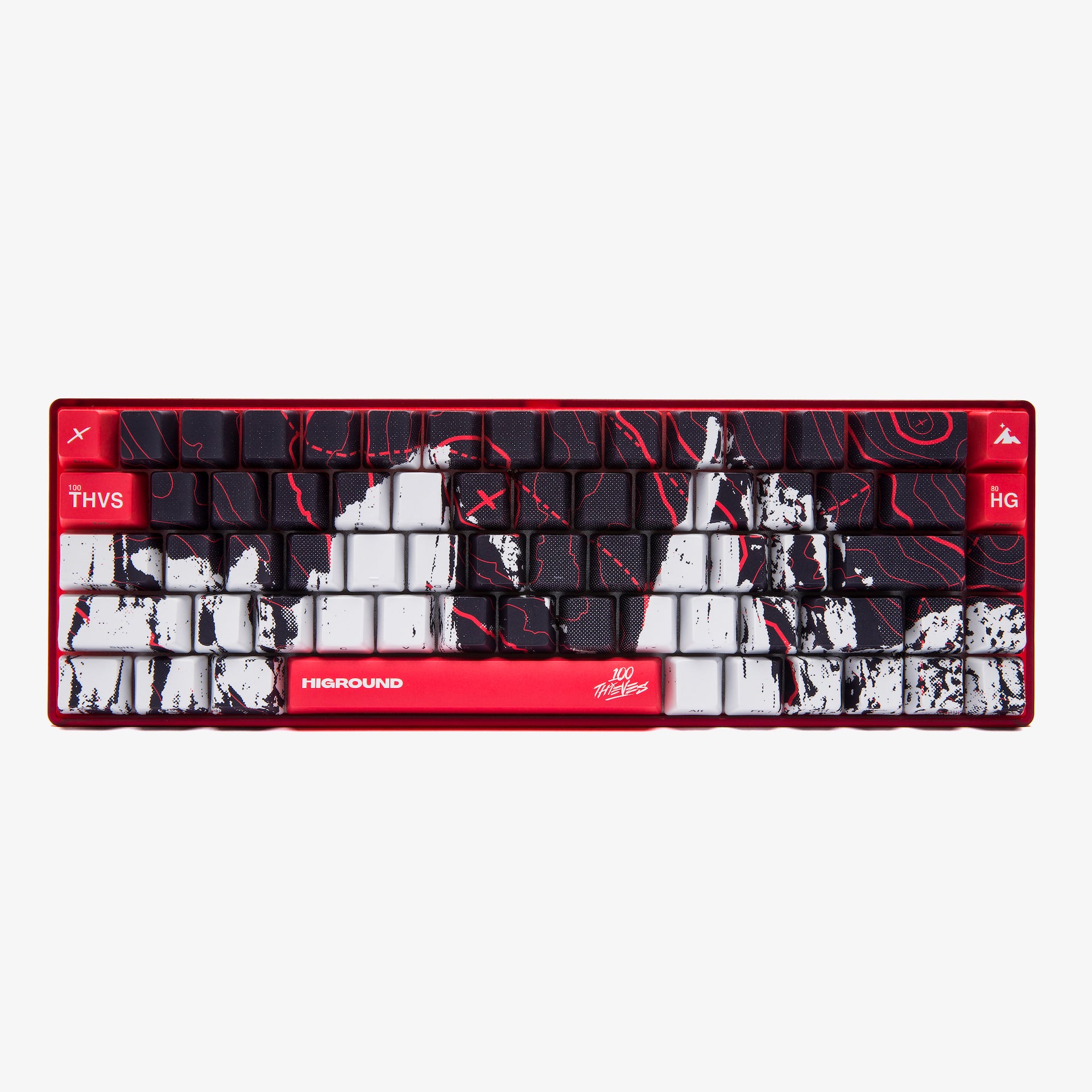 100T x HG Basecamp 65% Mechanical Keyboard - Onyx Black | Compact Wired Gaming Keyboard for PC & Mac | Perfect for Esports, Office Work & Travel