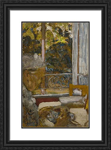 Black Ornate Wood Frame with Double Matting