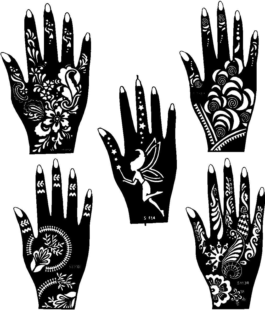 Ivana's Temporary Tattoo Stencil for Hand, Body & Face - Henna Art Design No. 1026 for Women & Girls | Perfect for Parties, Weddings & Festive Occasions