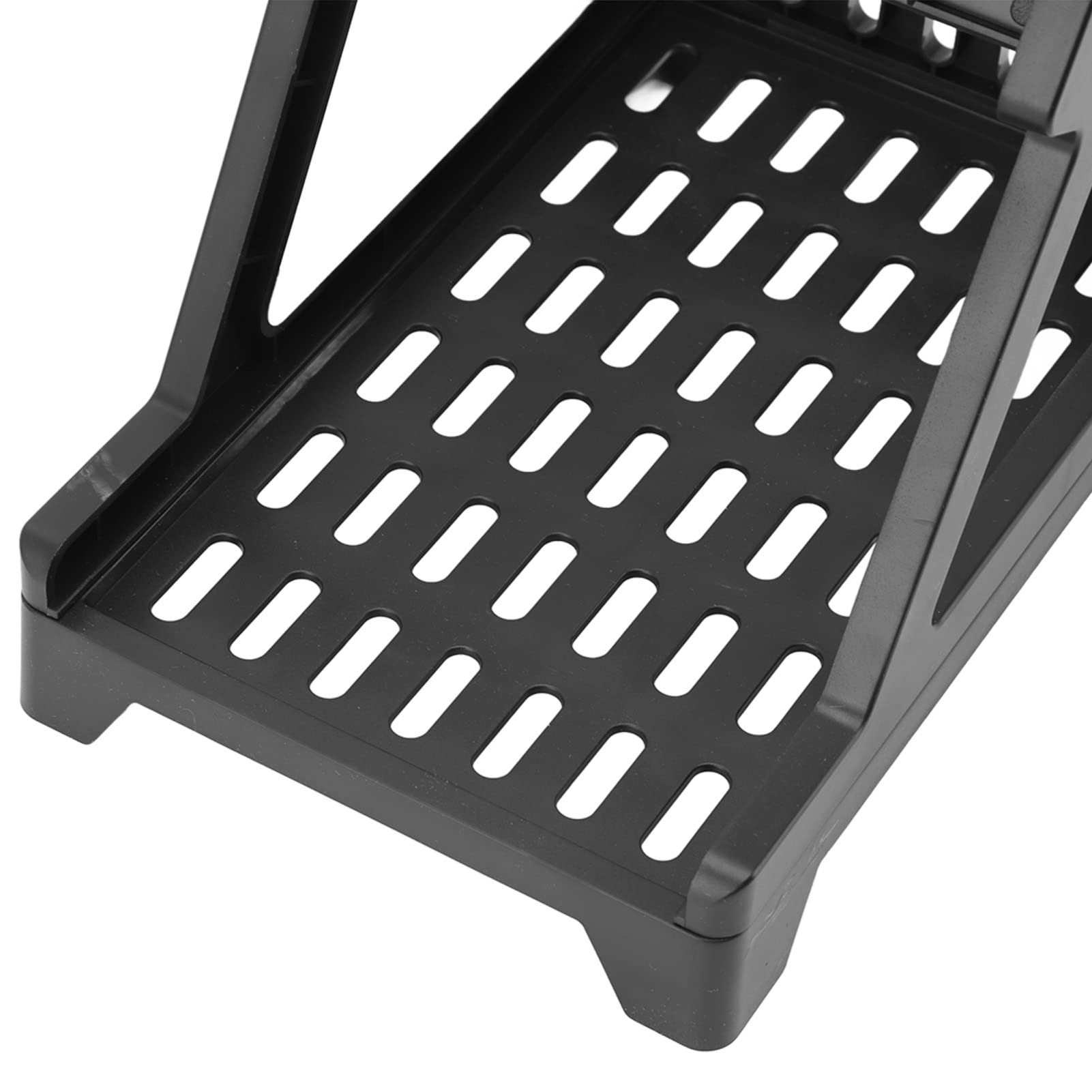 Thermal Label Holder for Rolls & Fanfold Labels - Compatible with Desktop & Barcode Printers - Durable Label Printer Stand for Office & Home Use (Black) - Perfect for Shipping, Inventory & Organization