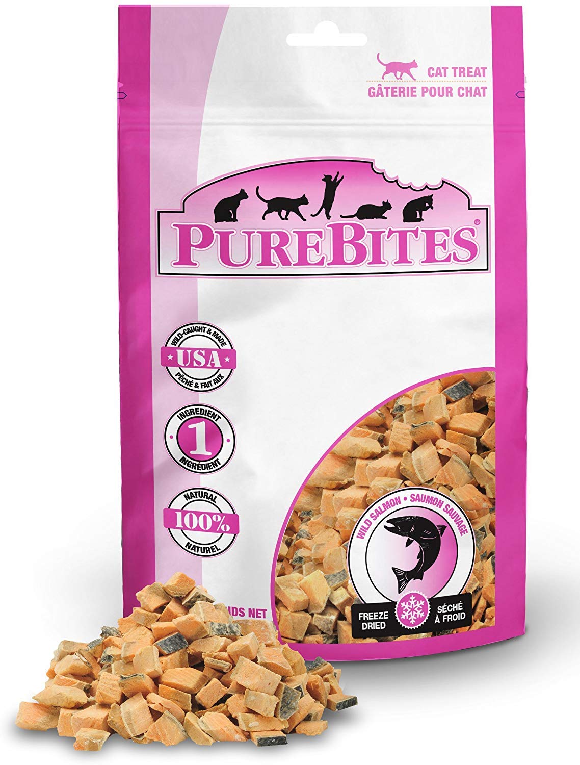 Purebites Freeze Dried Cat Treats - Natural Protein Snacks for Cats - Grain Free, Healthy Training Rewards - Perfect for Indoor Cats & Picky Eaters