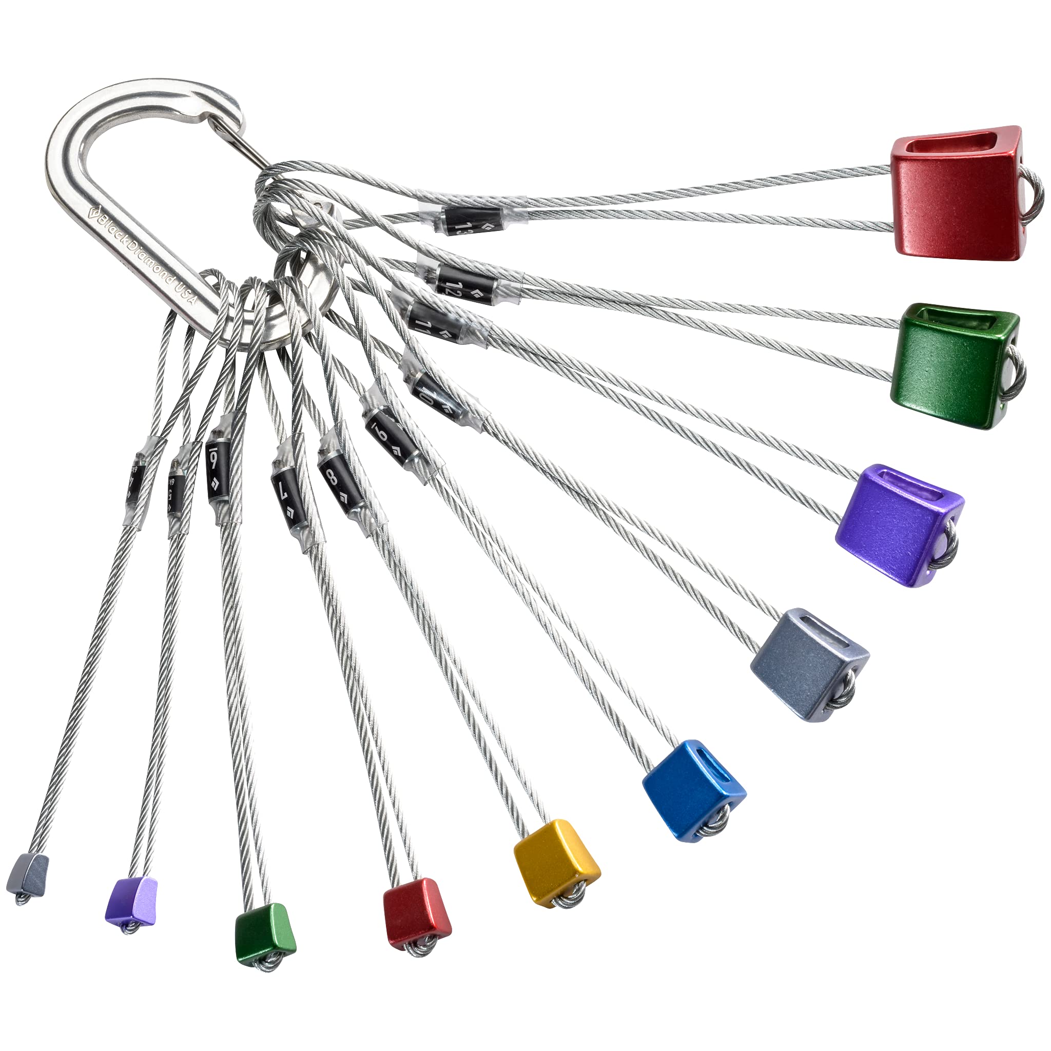 Black Diamond Equipment Stopper Set #4-13 - Rock Climbing Protection Gear for Trad Climbing, Crack Climbing & Outdoor Adventures