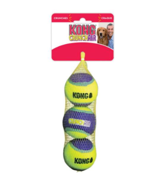 Kong CrunchAir Ball Dog Toy - Durable Chew Toy for Small & Large Dogs - Interactive Fetch & Chewing Toy for Indoor & Outdoor Play