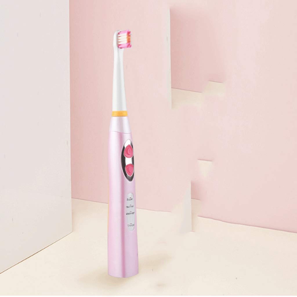 Viinice Kids Electric Toothbrush - Rechargeable Sonic Toothbrush with 2-Minute Timer, 3 Brushing Modes & Extra Brush Heads - Soft Bristles for Gentle Dental Care - Perfect for Children & Couples (Pink) - Ideal for Daily Oral Hygiene & Travel