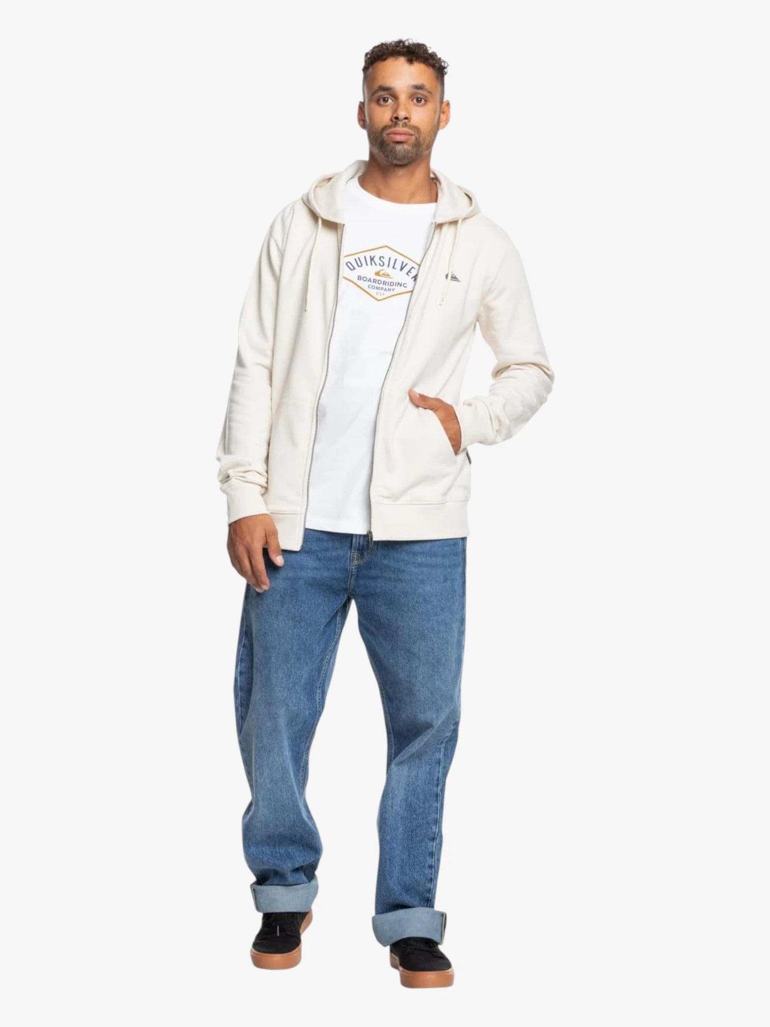 Quiksilver Basic Crudo Men's Jacket - Lightweight Water-Resistant Outdoor Windbreaker for Hiking, Camping & Travel