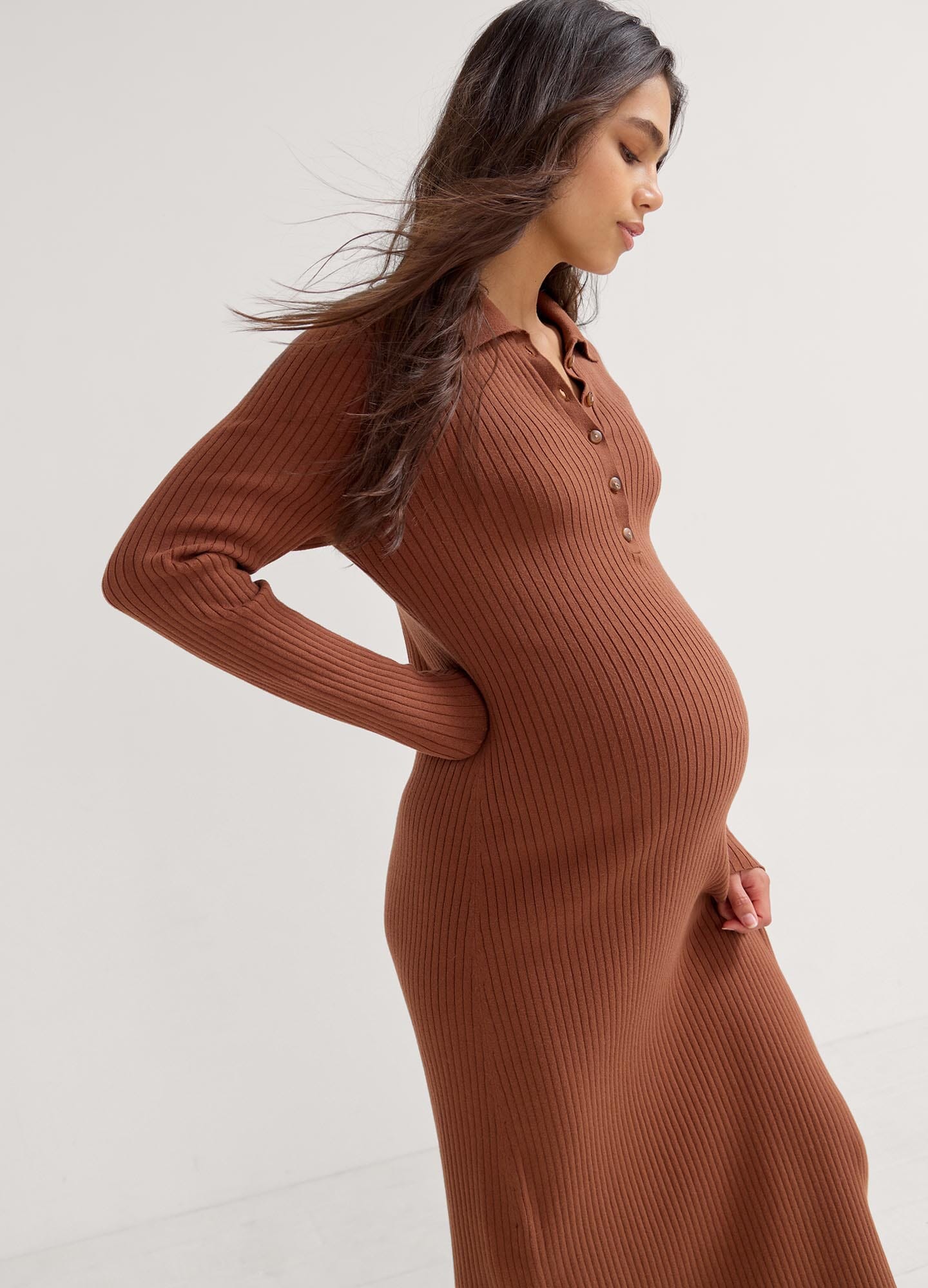 Averie Women's Polo Sweater Dress - Soft Knit Casual Long Sleeve Tunic for Fall & Winter | Perfect for Office, Date Night & Weekend Outfits