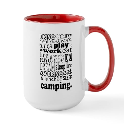 White/Red Inside - Camping Gift Mugs
