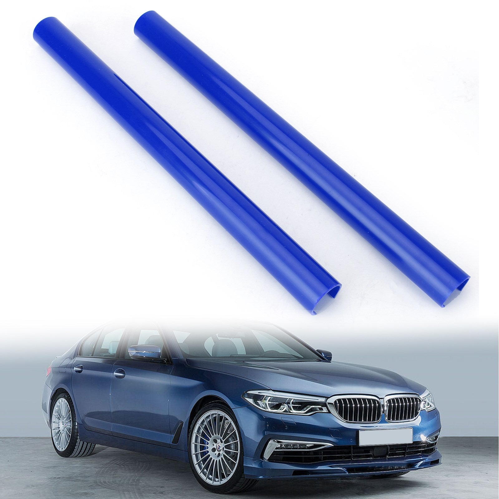 BMW G01 G02 G05 G06 G07 G30 G38 Blue Grill Bar V Brace Support Wrap - Universal Fit for X3 X4 X5 X6 X7 5 Series - Enhances Front Grille Style & Protection for Off-Road & Urban Driving