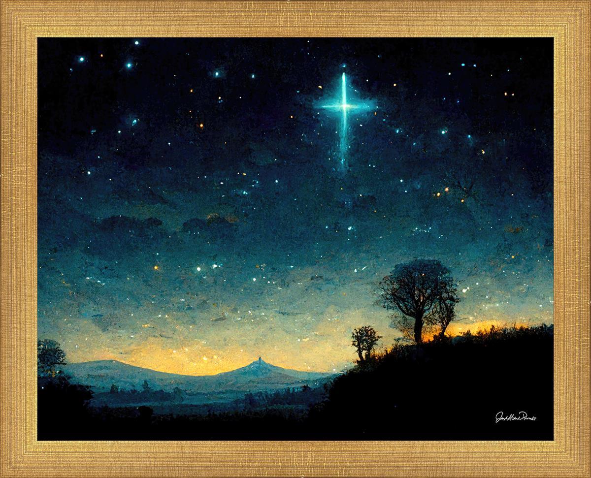 Star In The East 14x11 - Premium Home Decor Wall Art for Living Room, Bedroom & Office - Perfect Gift for Housewarming, Wedding & Holidays