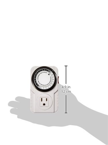 Titan Controls Mechanical Timer Single Outlet 120V - Apollo 6 | Heavy Duty Plug-in Timer for Hydroponics, Grow Lights & Home Appliances | Indoor & Outdoor Use