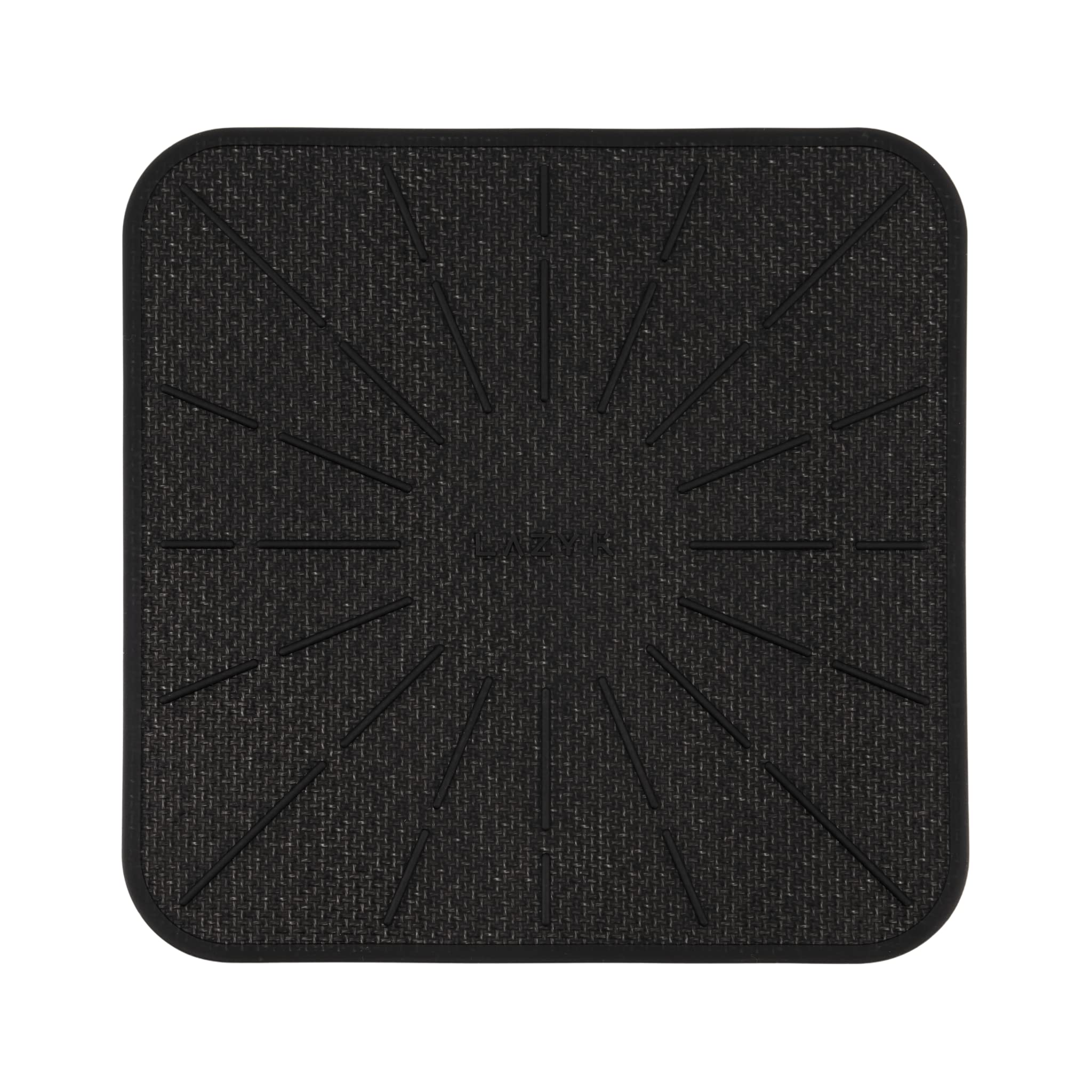 Non-Slip Silicone Fiberglass Induction Cooktop Mat - Magnetic Stove Protector - Prevents Pots from Sliding While Cooking - 7.4 Inch Square Black - Perfect for Kitchen Safety & Easy Cleaning