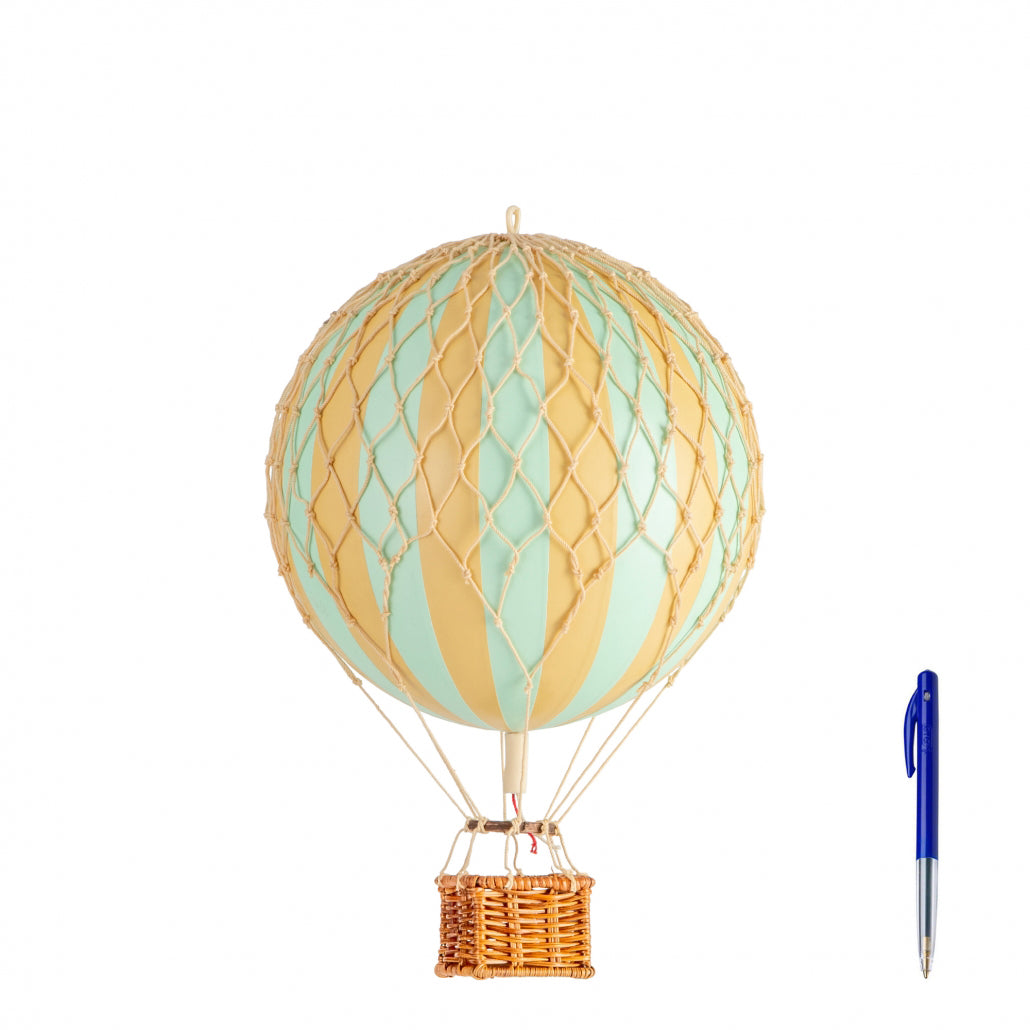 Authentic Miniature Hot Air Balloon Hanging Decor - 30cm Travel-Themed Room Decoration for Nursery, Bedroom & Party Decorations