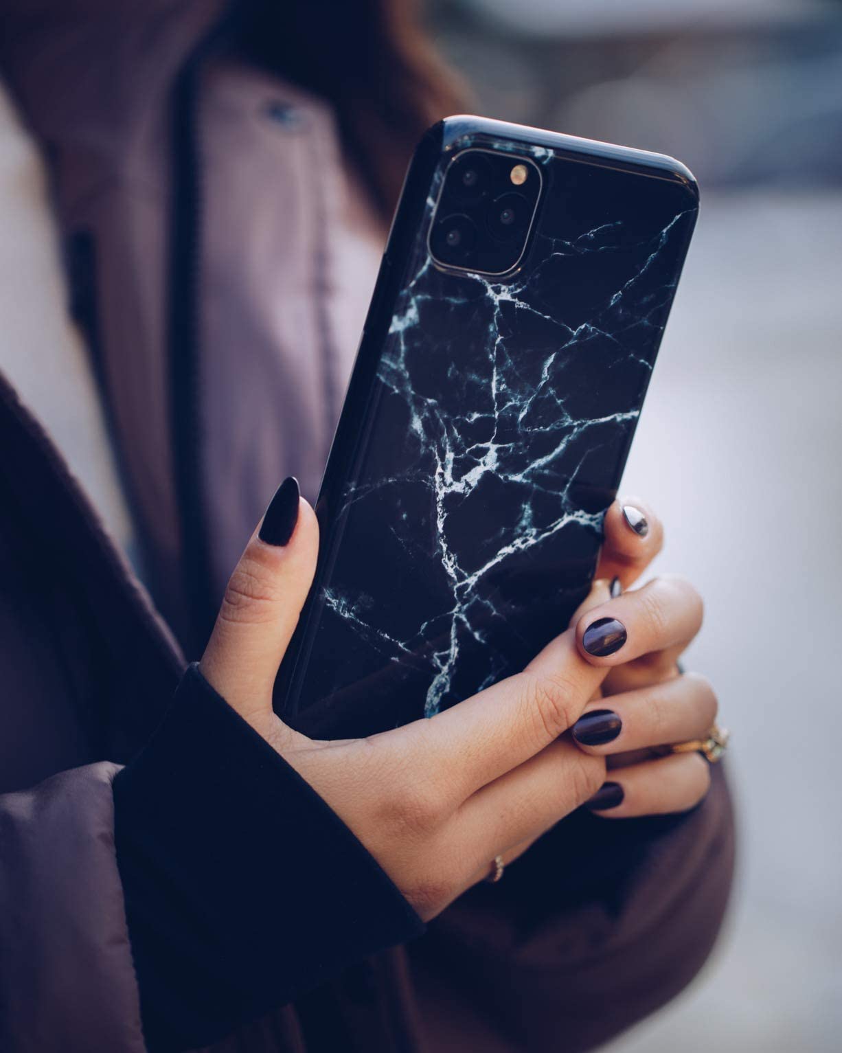 FELONY CASE - iPhone 13 Pro Case - Premium Black Marble Phone Cover - Anti-Scratch & 360° Shockproof Protection for Apple iPhone - Perfect for Work, Travel & Everyday Use
