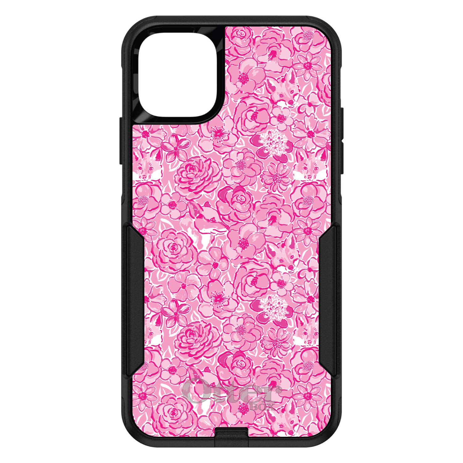 DistinctInk iPhone 12/12 Pro Case (6.1 Inch) - Premium Protective Cover with Floral Design - Pink & White Flower Pattern - Slim Fit Shockproof Replacement for OtterBox Commuter - Perfect for Everyday Use, Work & Travel