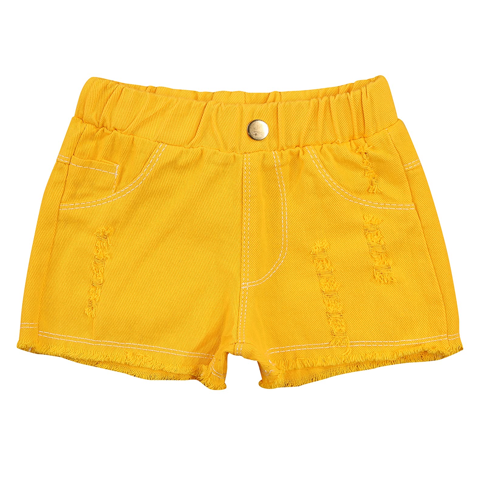 Mubineo Girls' Ripped Denim Shorts for Toddlers - Distressed Jean Shorts for Summer - Casual Playwear & Outdoor Activities