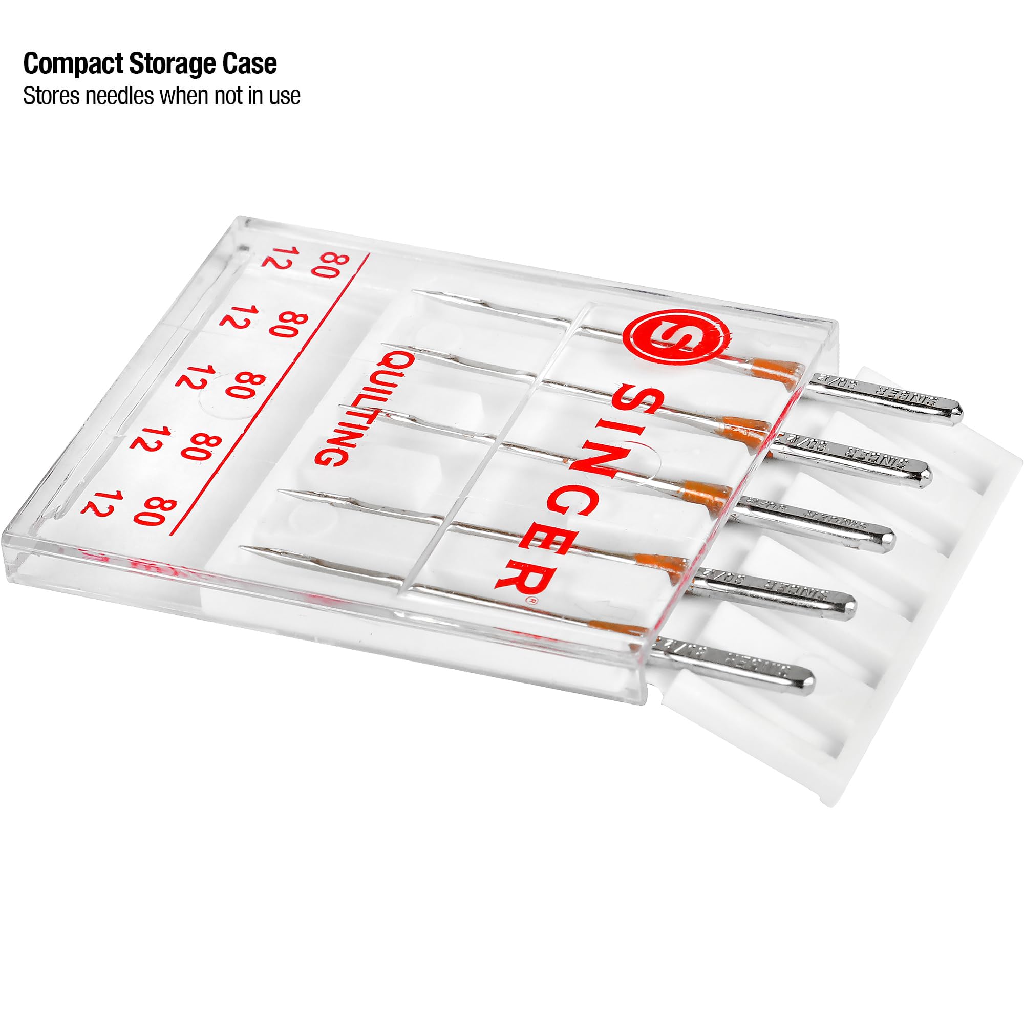 SINGER 80/11 Universal Machine Quilting Needles - Heavy Duty Sewing Needles for Quilting, Denim & Thick Fabrics - Perfect for Home Sewing, Crafting & DIY Projects