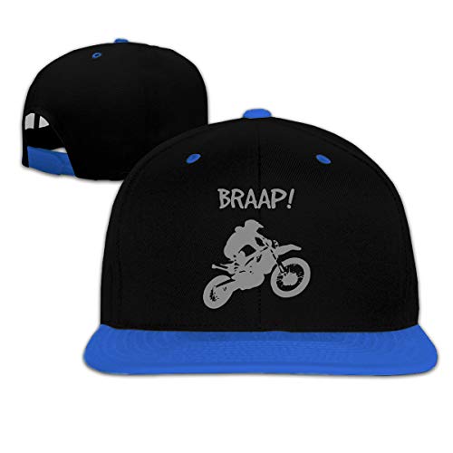 HAUGNCAP03 Dirt Bike Motocross Baseball Cap - Adjustable Snapback Hat for Boys & Girls, Hip Hop Style Flat Bill Cap - Perfect for Motocross Racing, Skateboarding & Street Fashion