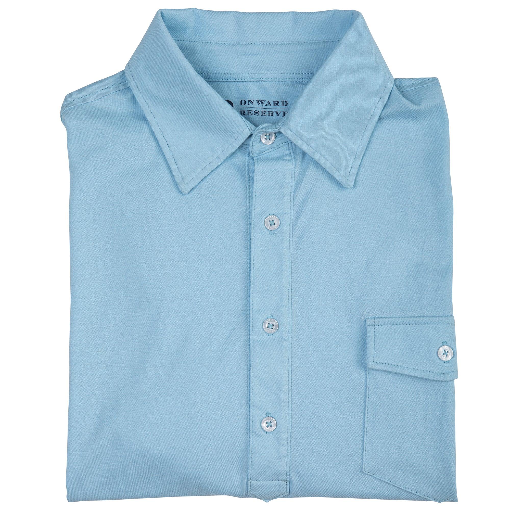 Vintage Old School Polo Shirt - Blue Fog Color | Classic Casual Wear for Men | Perfect for Everyday Outfits, Street Style & Retro Fashion