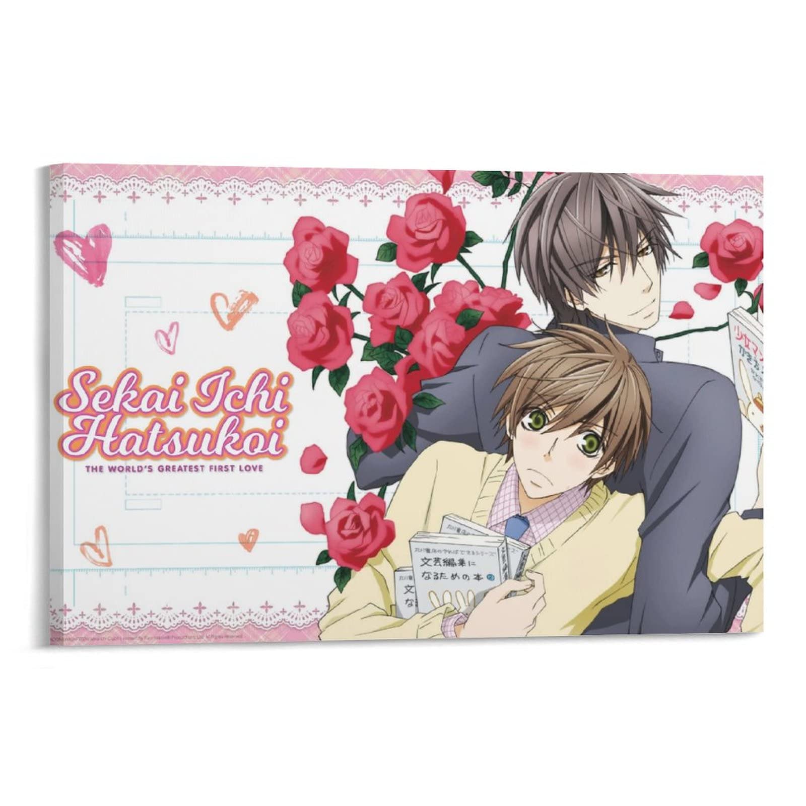 Premium Japanese Anime Sekaiichi Hatsukoi Romance Comedy Canvas Art Print - 24x36inch (60x90cm) - Modern Home Decor, Bedroom Wall Art, Perfect Gift for Anime Fans & Otaku Culture Enthusiasts | Ideal for Living Room, Dorm, Office & Anime Themed Spaces