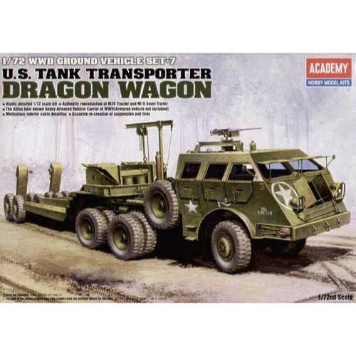1/72 Scale M26 Dragon Wagon Military Vehicle Model Kit - Academy 13409 - Perfect for Collectors, Wargaming & Historical Dioramas