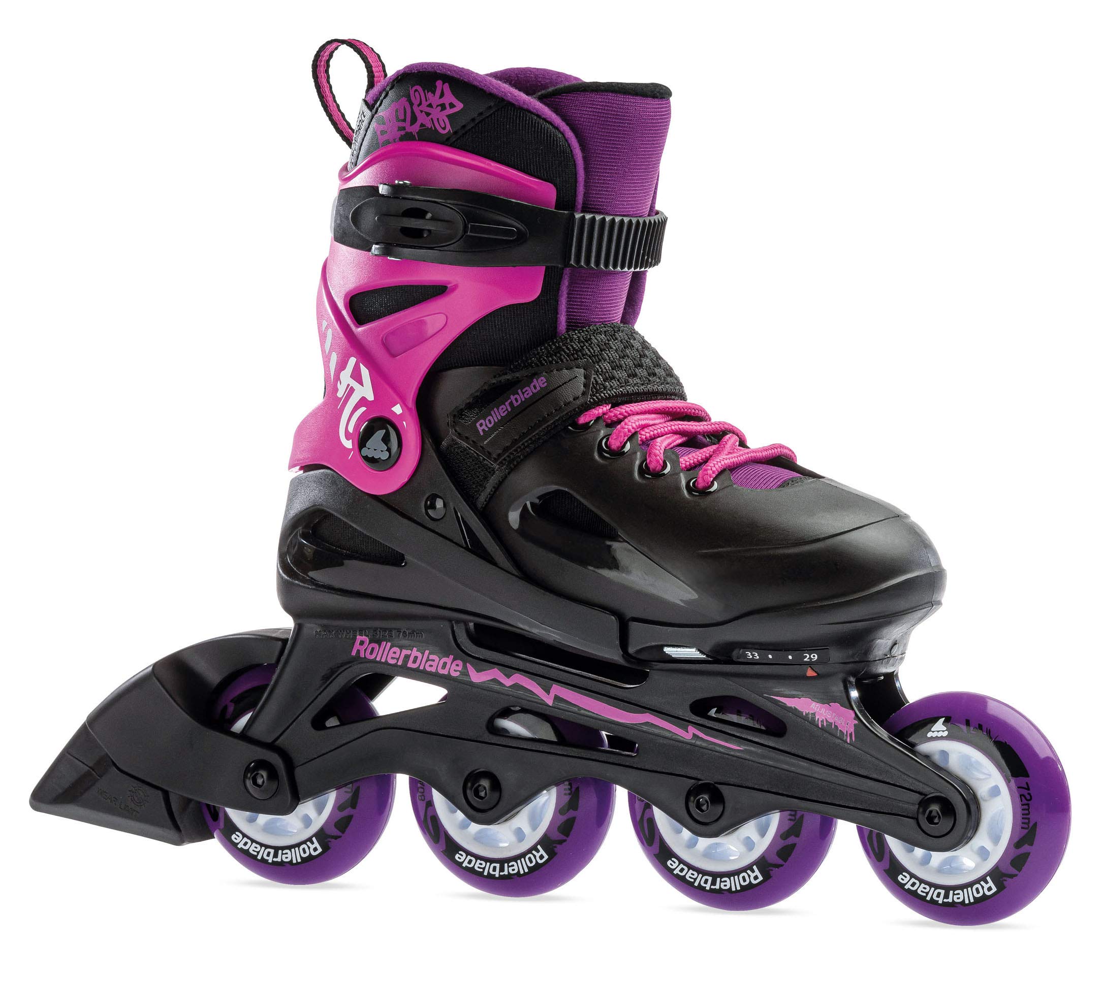 Rollerblade Fury Junior Adjustable Inline Skates for Kids - Youth Fitness & Recreational Skating - Perfect for Outdoor Sports, Park Rides & Family Fun