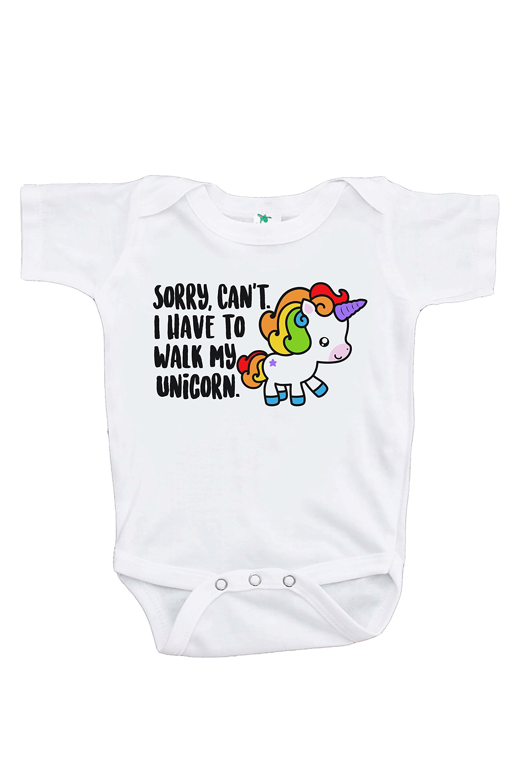 7 ate 9 Apparel Kids Walk My Unicorn One-Piece Pajamas - Soft Cotton Unicorn Print Sleepwear for Girls, Toddler & Baby (Ages 2-8) - Perfect for Bedtime, Sleepovers & Playtime