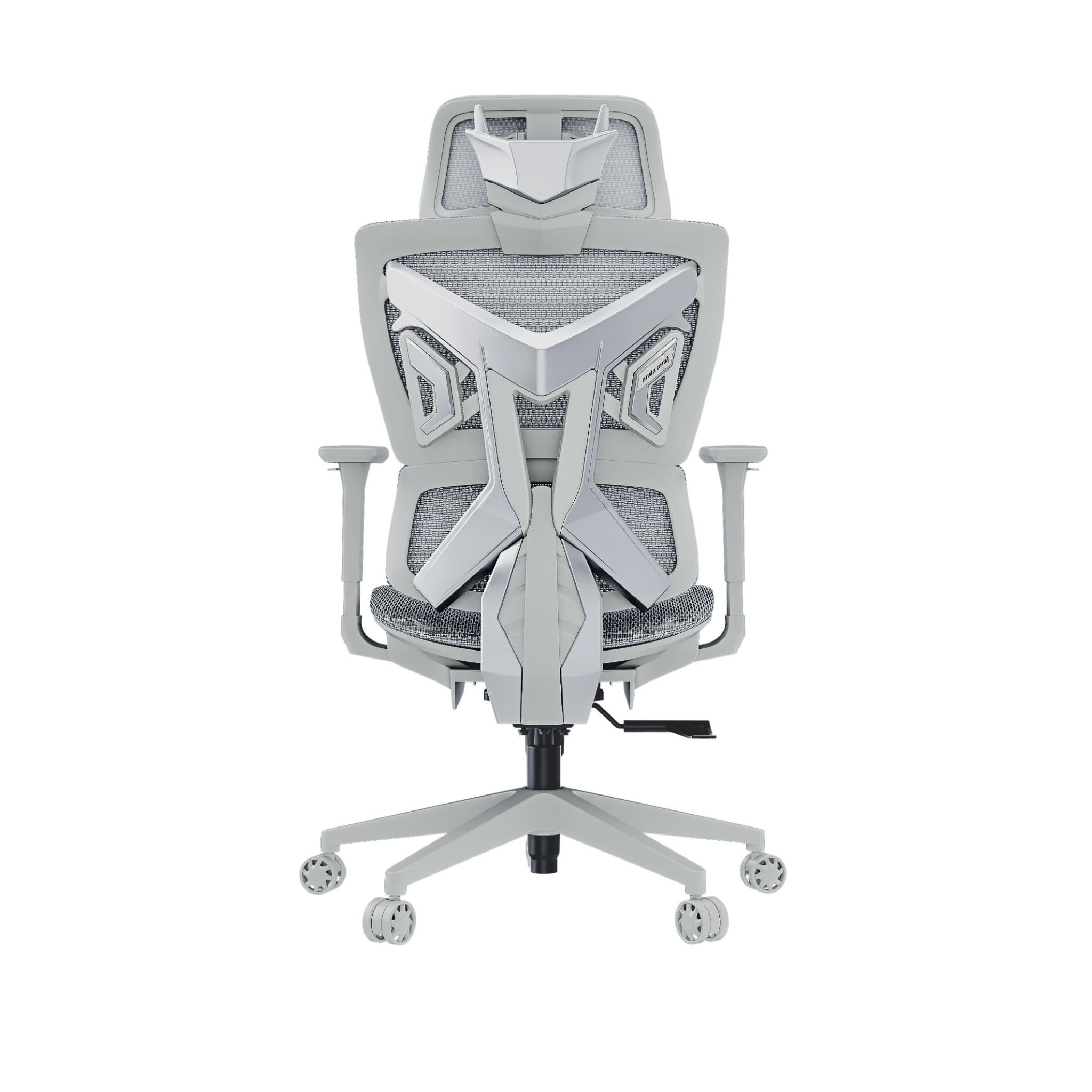 Anda Seat X Air Mega Gaming Chair - Ergonomic Mesh Office Chair with Lumbar Support - Adjustable Height & Reclining Back - Ash Grey - Perfect for PC Gaming, Home Office & Streaming Setup