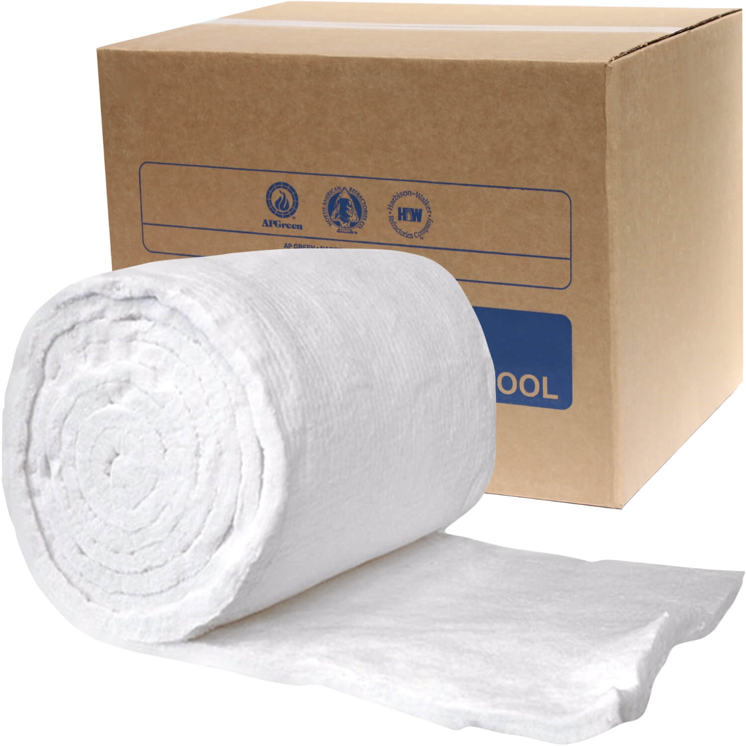High-Temperature Ceramic Fiber Insulation Blanket - 6lb Density - Heat Resistant & Fireproof for Furnaces, Kilns, and Industrial Applications
