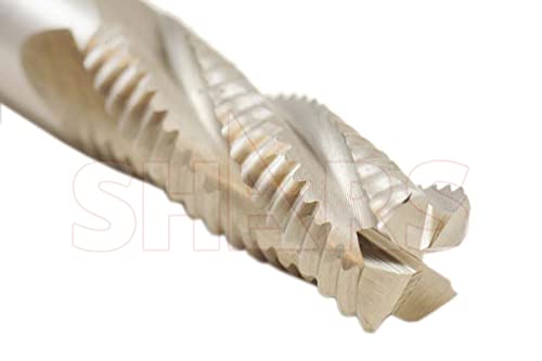 Shars 4 Flute Coarse Tooth M42 Cobalt Roughing End Mill Set (4 pcs, 1/2