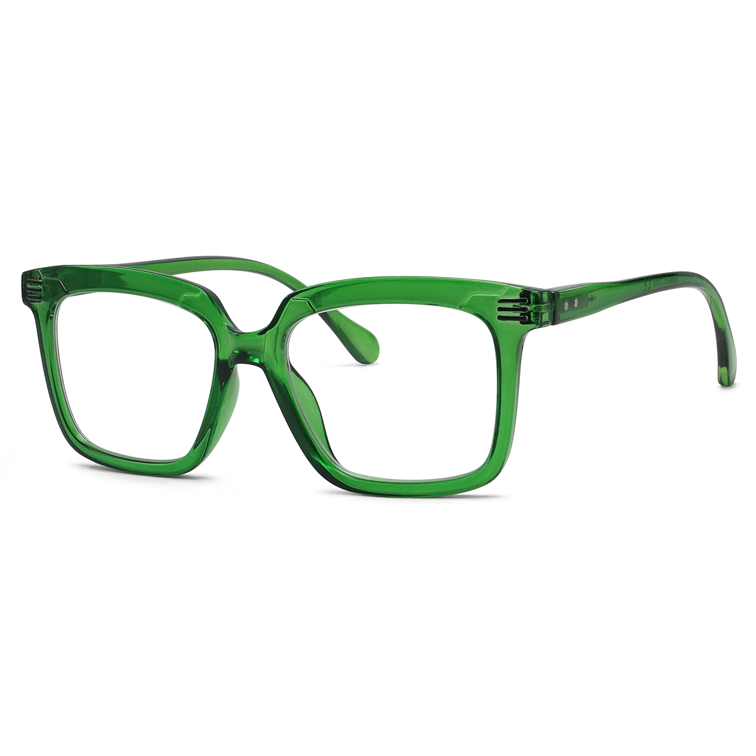 Eyekepper Square Reading Glasses for Women - Large Frame Readers with Blue Light Blocking - Perfect for Reading, Computer Work & Office Use