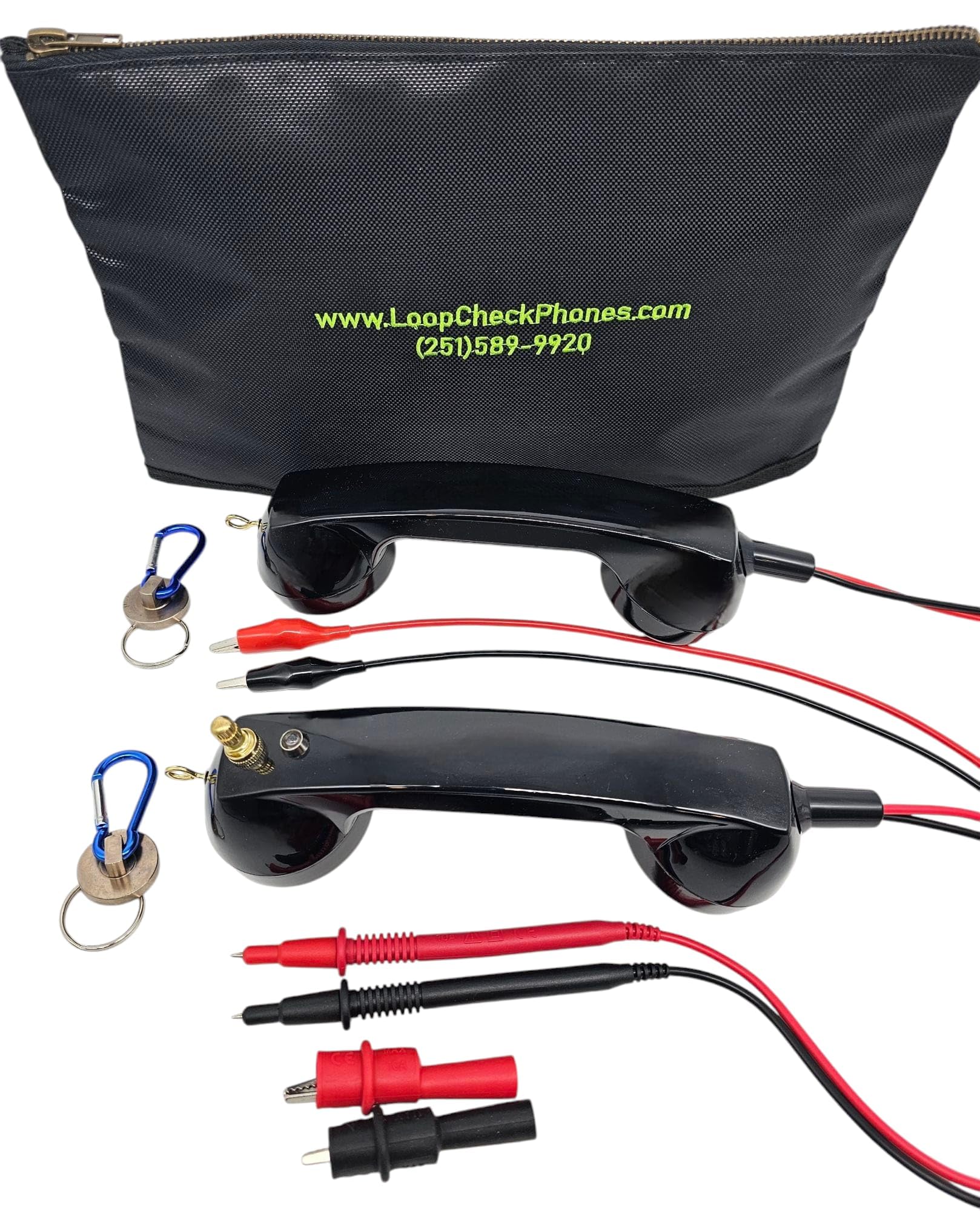 Loop Check Phones Continuity Test Set JE001-BM - Electrician Telephone Testers with Super Strong Magnets for Circuit Testing & Communication (Ideal for Electricians, Technicians & Industrial Use)