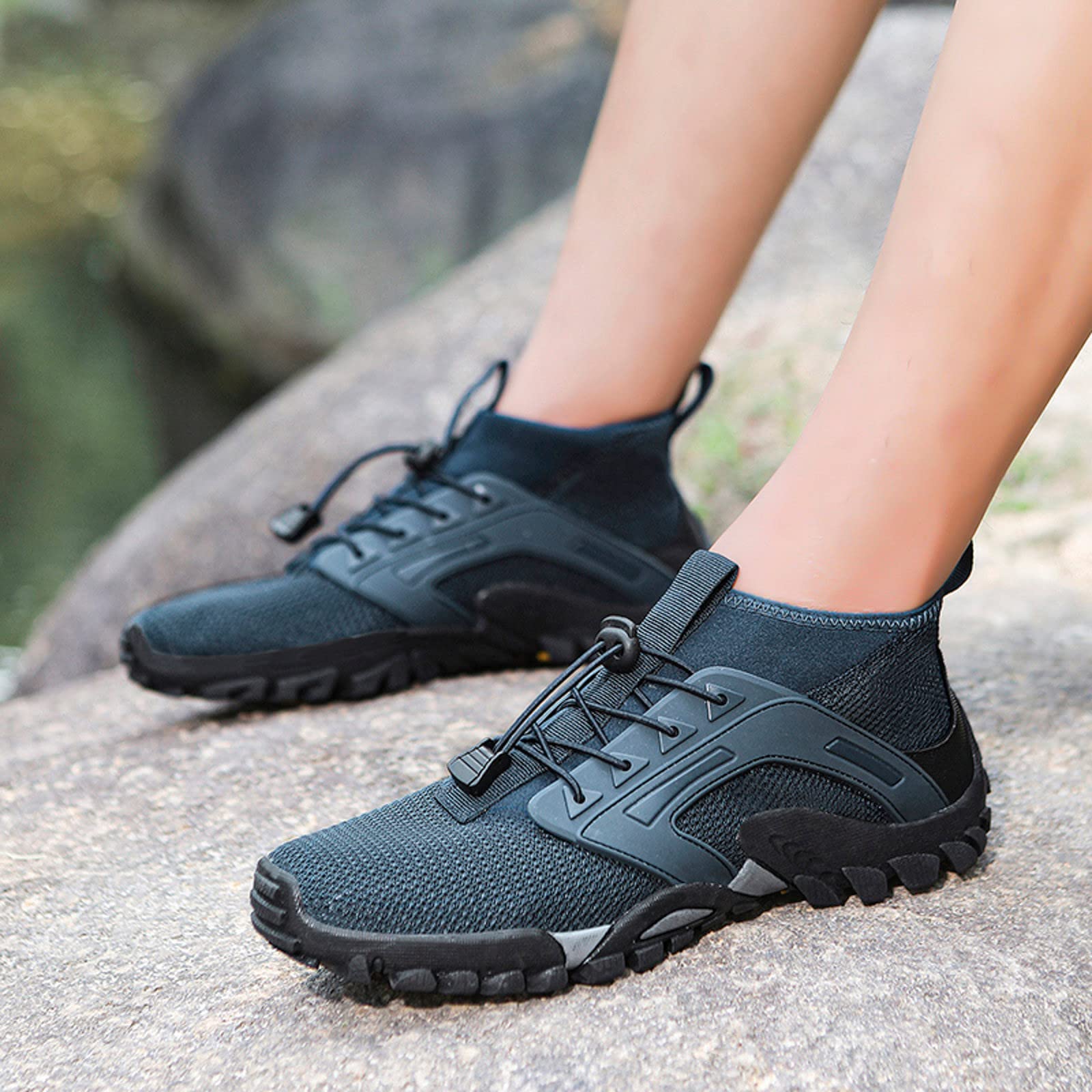 **LCpddajlspig Men's Waterproof Hiking Shoes - Non-Slip Lightweight Outdoor Boots for Winter Trekking, Motorcycle Riding & Mountain Climbing - Wide Comfort Safety Shoes with Heel Support**    *(Perfect for Hiking, Camping, Trail Running & Outdoor Adventures)*
