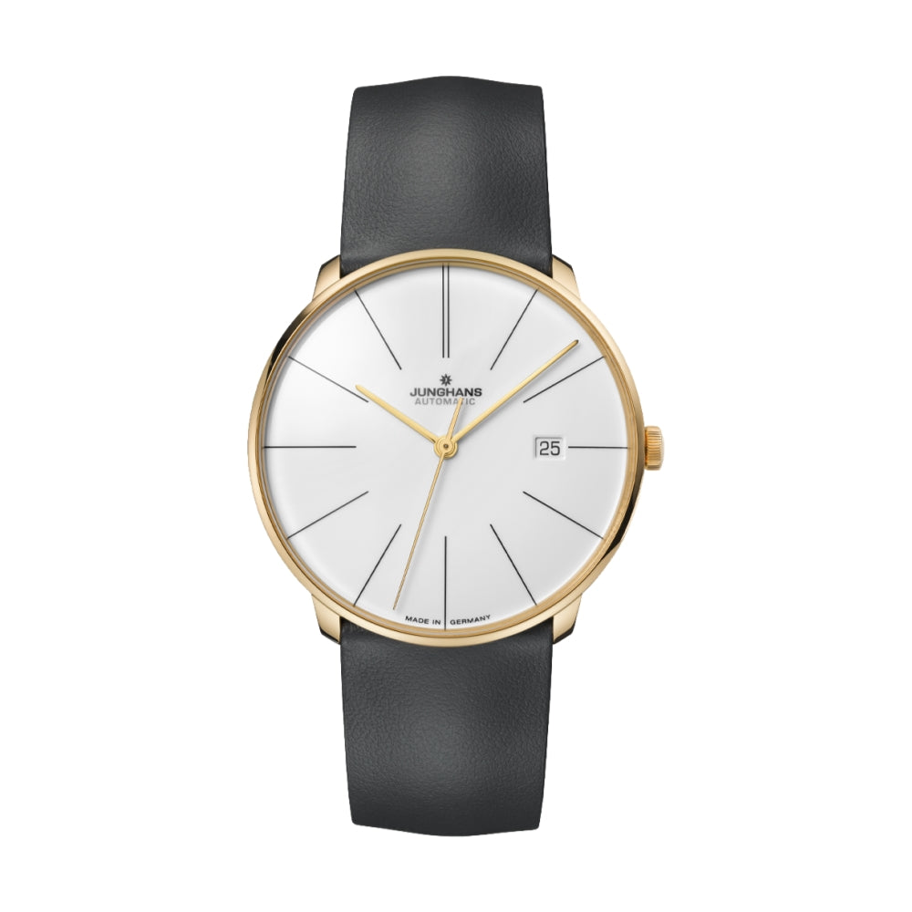 Meister Automatic Watch with Gold PVD Case & White Dial - Luxury Dress Watch for Men, Perfect for Business, Formal Events & Special Occasions