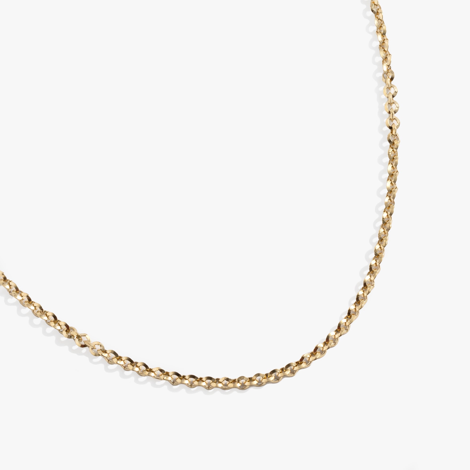Faceted Rolo Charm & Layering Necklace for Women - Dainty Gold Plated Minimalist Jewelry - Perfect for Layering, Everyday Wear & Gift Giving