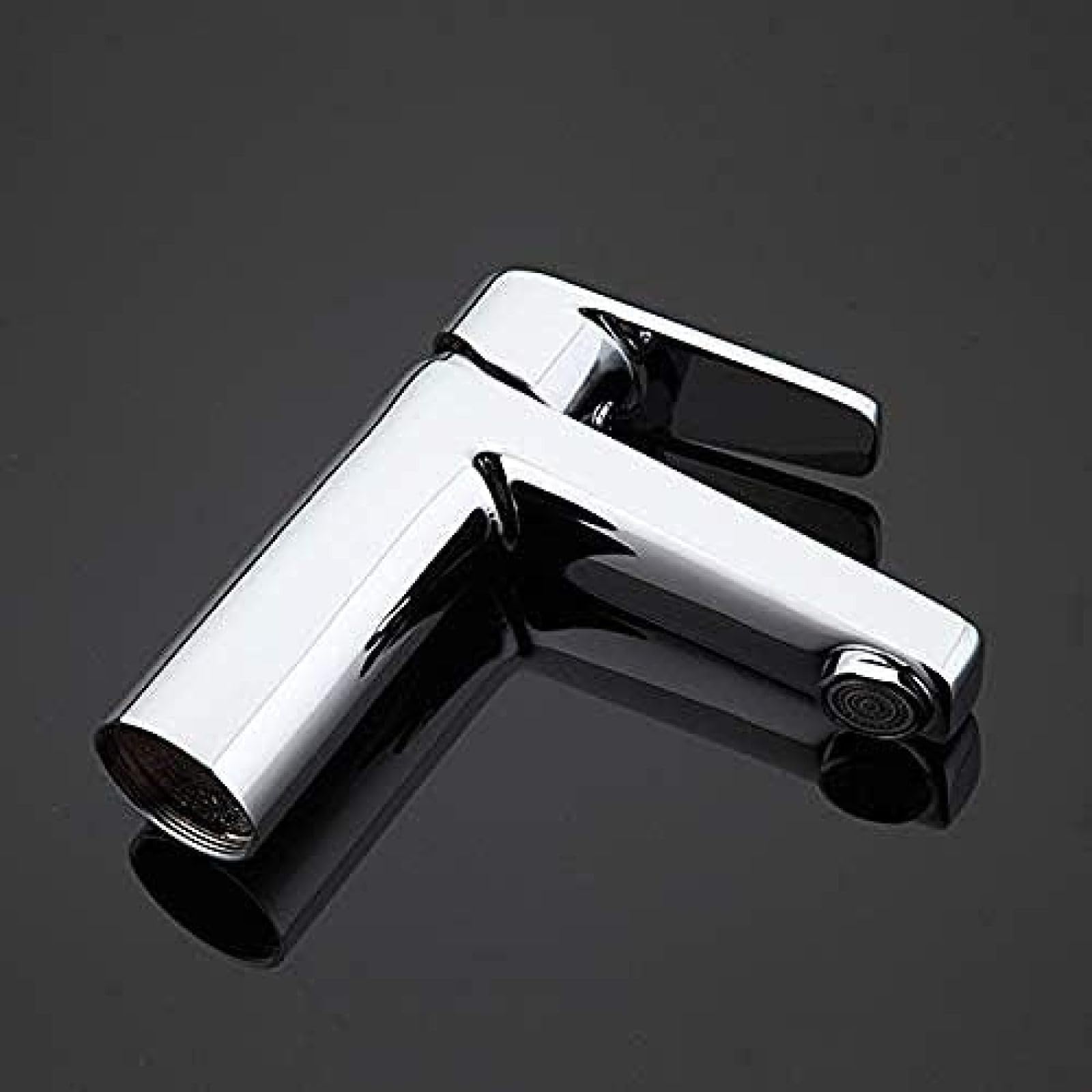 CRJUS Modern Chrome Kitchen Tap Deck-Mounted Single Handle Waterfall Faucet Mixer for Sink, Ideal for Contemporary Kitchen and Bathroom Basins